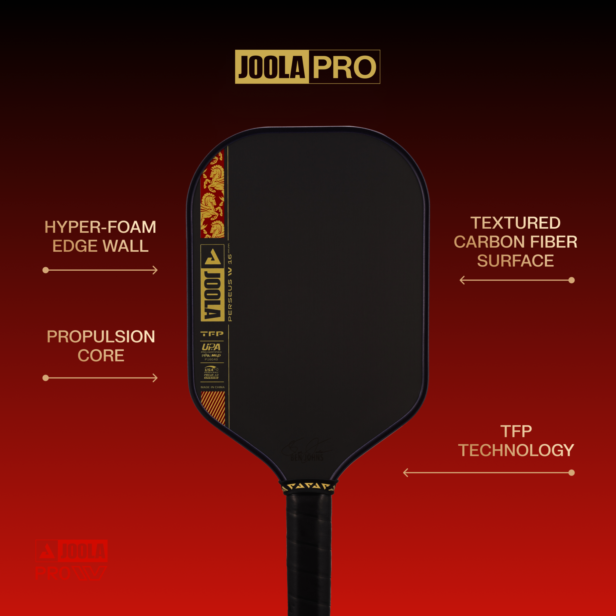 Vợt JOOLA Perseus Pro IV 16mm - 2026 Year Of The Horse